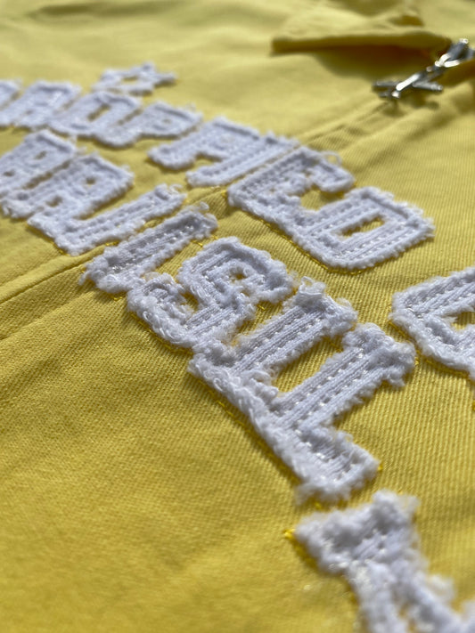 Cropped Womans Worker Tee Brasil Yellow